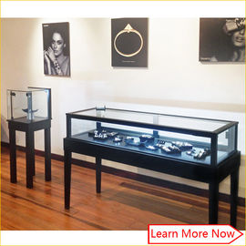 رنگ سیاه فلزی لوکس MDF جواهرات فروش خرده فروشی لوازم / لوازم جواهرات فروشگاه نمایشگاه