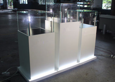 نمایشگاه مدرن جواهرات شیشه ای چوبی / کیف نمایشگاه پایه