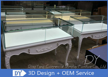 3D طراحی شیشه چوبی نمایشگاه جواهرات نمایشگاه با قفل اندازه 1200X550X950MM