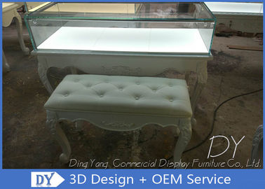 3D طراحی شیشه چوبی نمایشگاه جواهرات نمایشگاه با قفل اندازه 1200X550X950MM